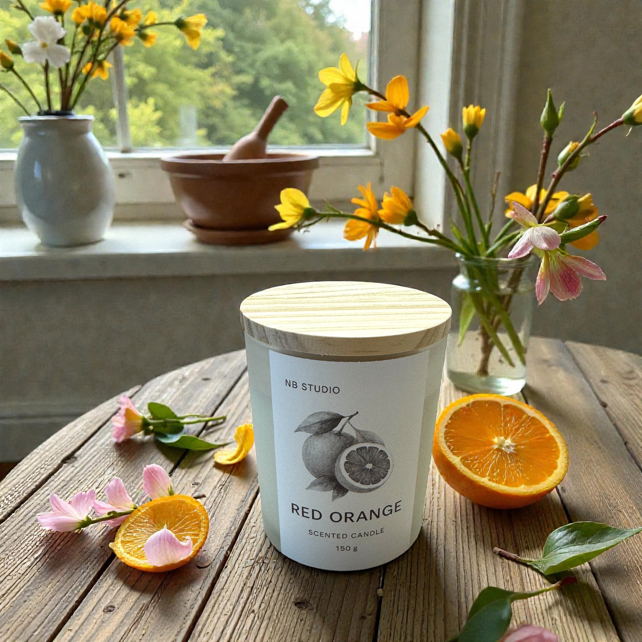 NB Studio Red Orange soy candle